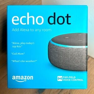 Amazon Echo Dot- 3rd Generation- Black (Heather Gray)